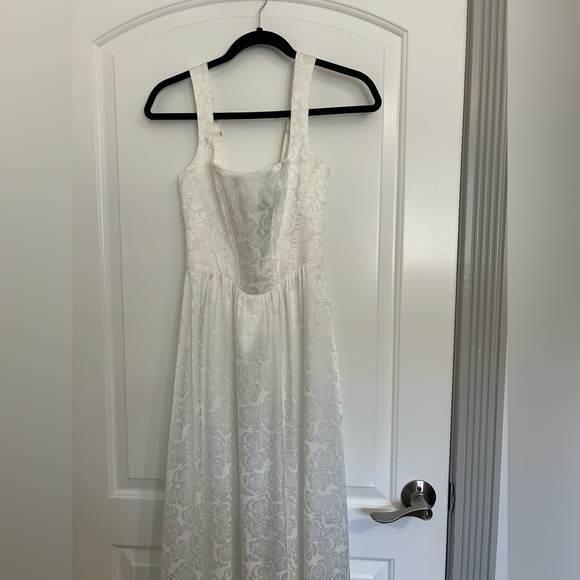 SHOW ME YOUR MUMU Weddings Nina Midi Dress Luxe White Rose Size Small NWOT $218 - Picture 11 of 15
